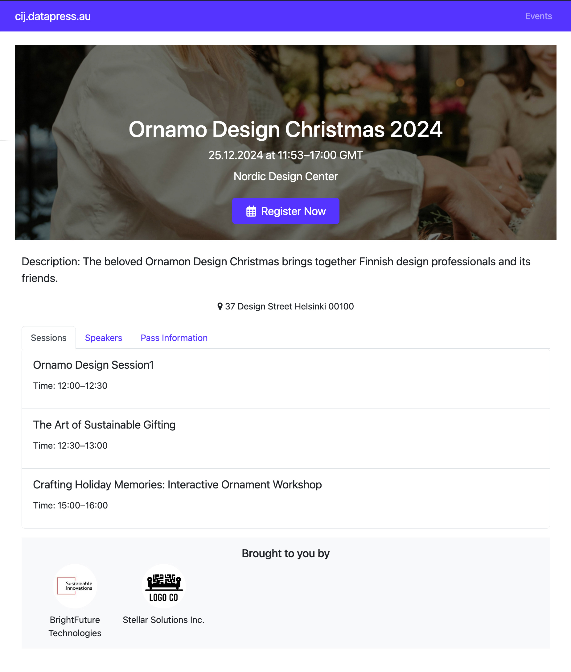 Page Events View